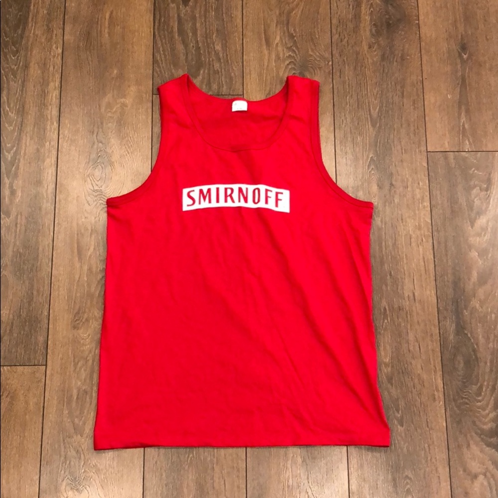 Men’s Red Smirnoff Tank Size L